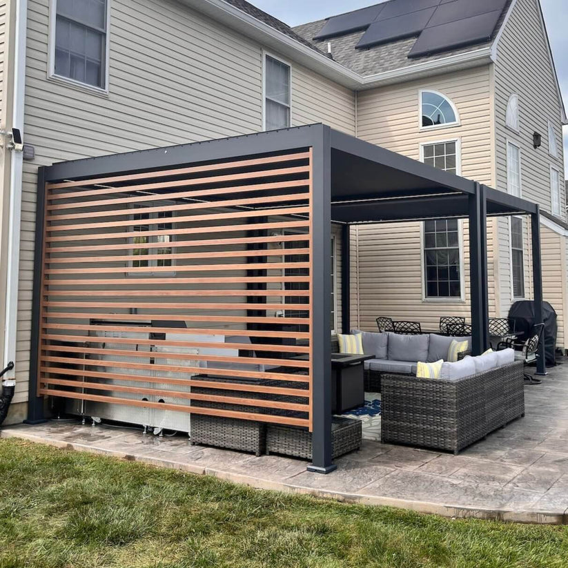 Bon Pergola Premium Slat Aluminum Fencing - Villa Pergola