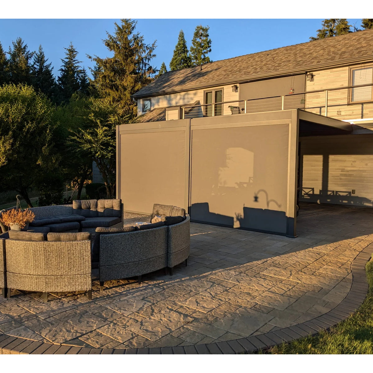 Bon Pergola Wind Resistant Screen for Villa Pergola SCN