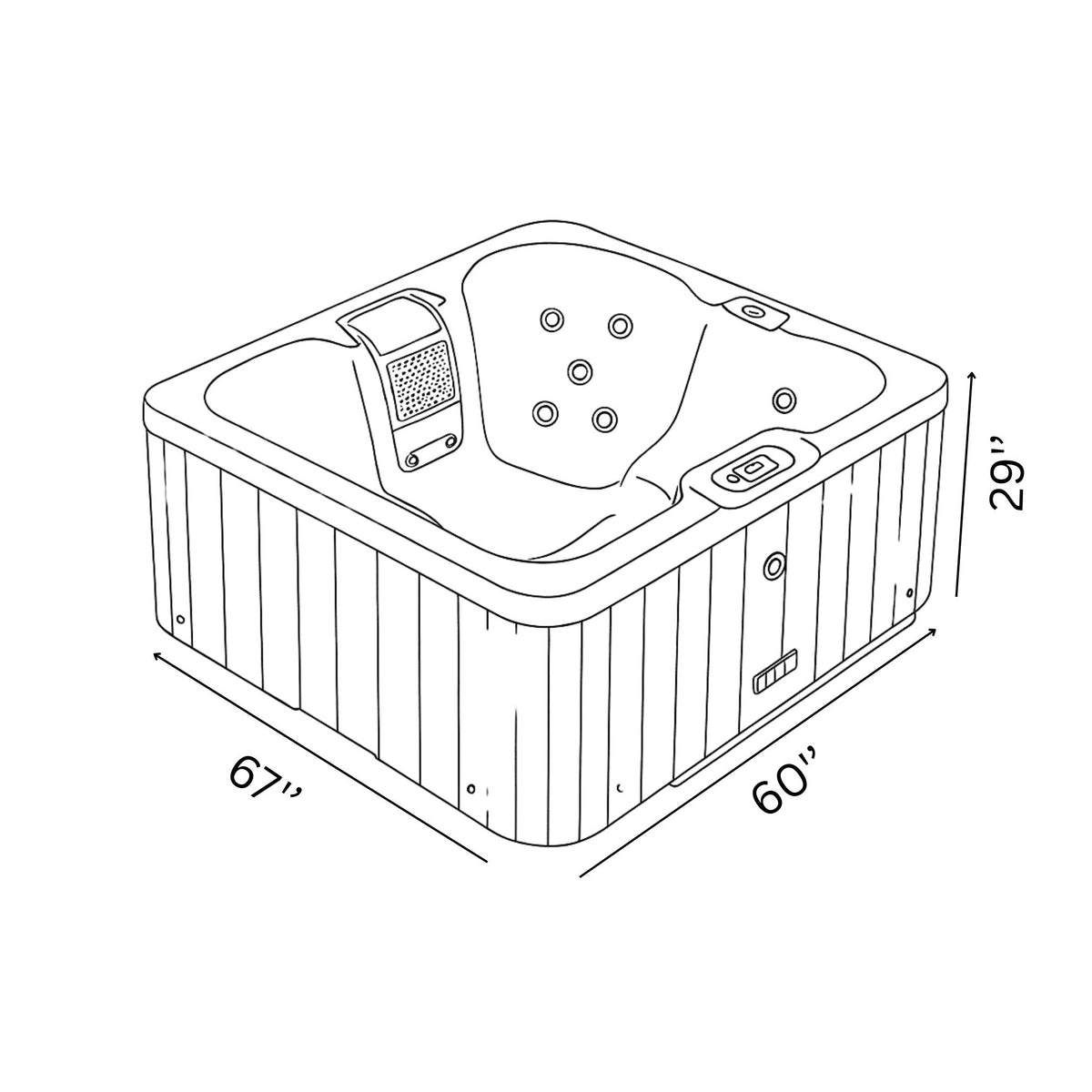 Canadian Spa Manitoba 4-Person 15-Jet Portable Hot Tub KH-10127