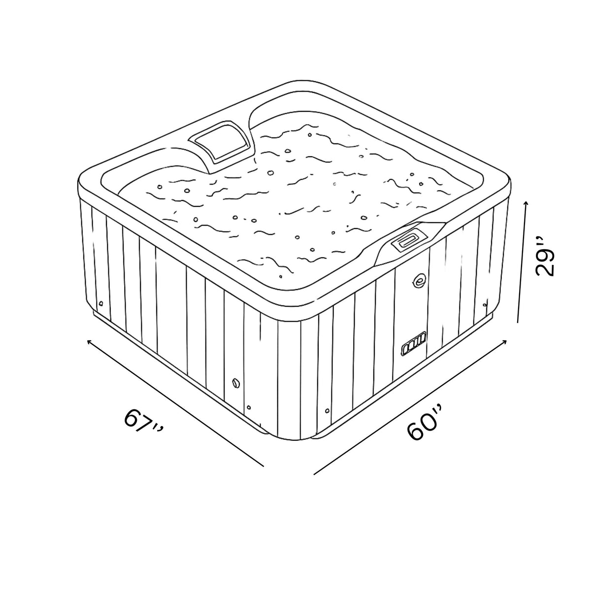 Canadian Spa Gander 4-Person 15-Jet Portable Hot Tub KH-10099