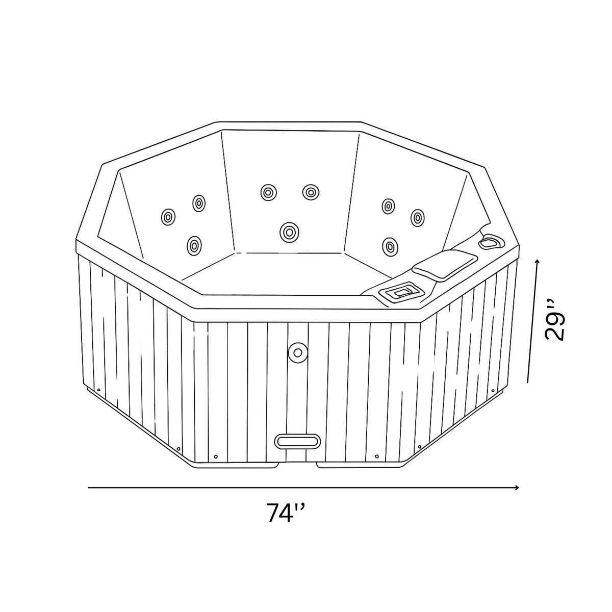 Canadian Spa Muskoka 5-Person 14-Jet Portable Plug & Play Hot Tub KH-10096