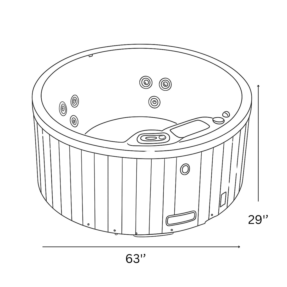 Canadian Spa Okanagan 4-Person 10-Jet Portable Hot Tub KH-10083