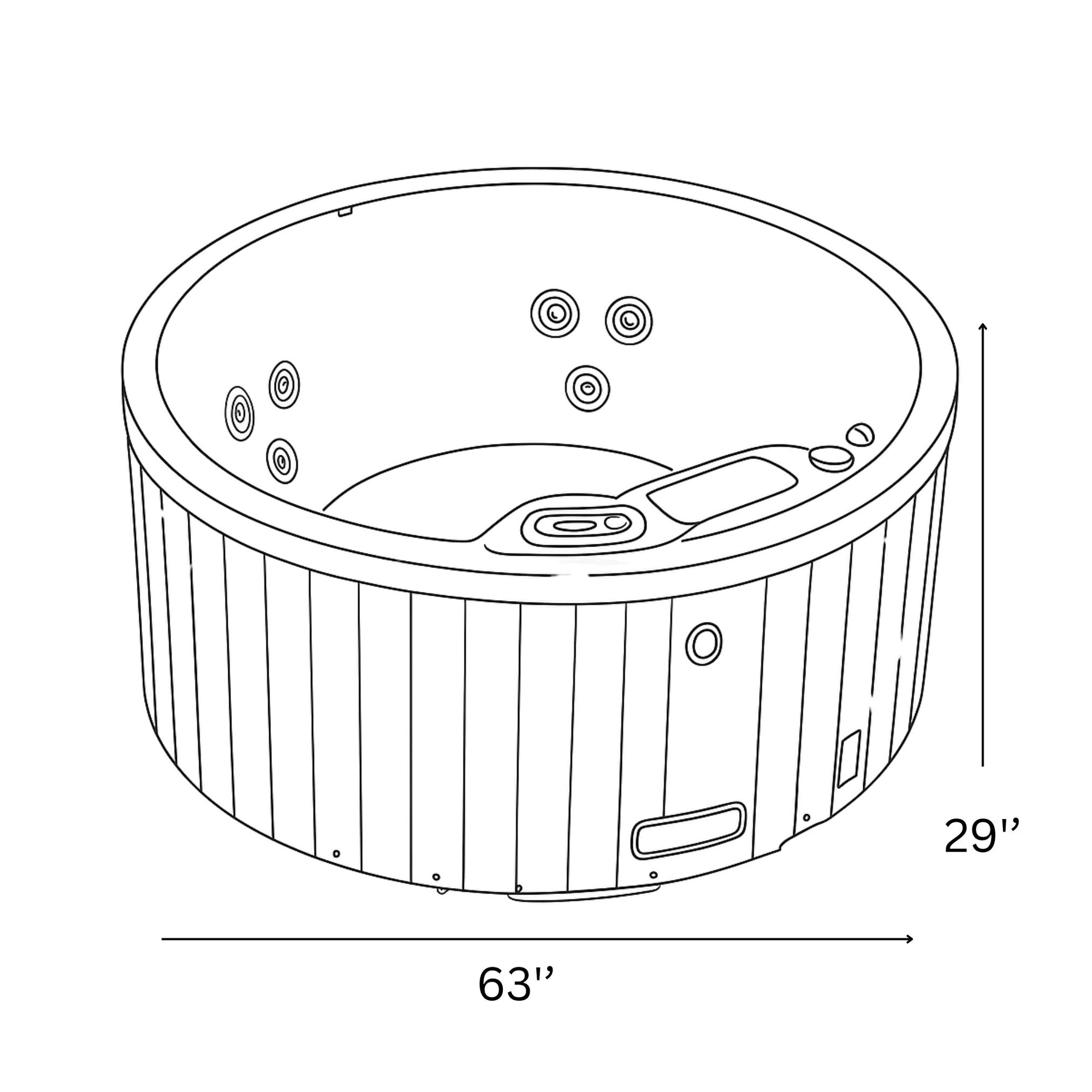 Canadian Spa Okanagan 4-Person 10-Jet Portable Hot Tub KH-10083 | Vital ...