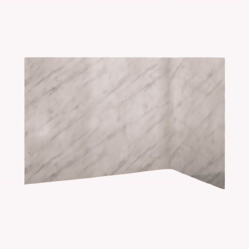 Avora Bath Carrara Marble Acrylic Alcove Shower System 60"W x 30"D x 96"H 6030LTAV6036CMWS