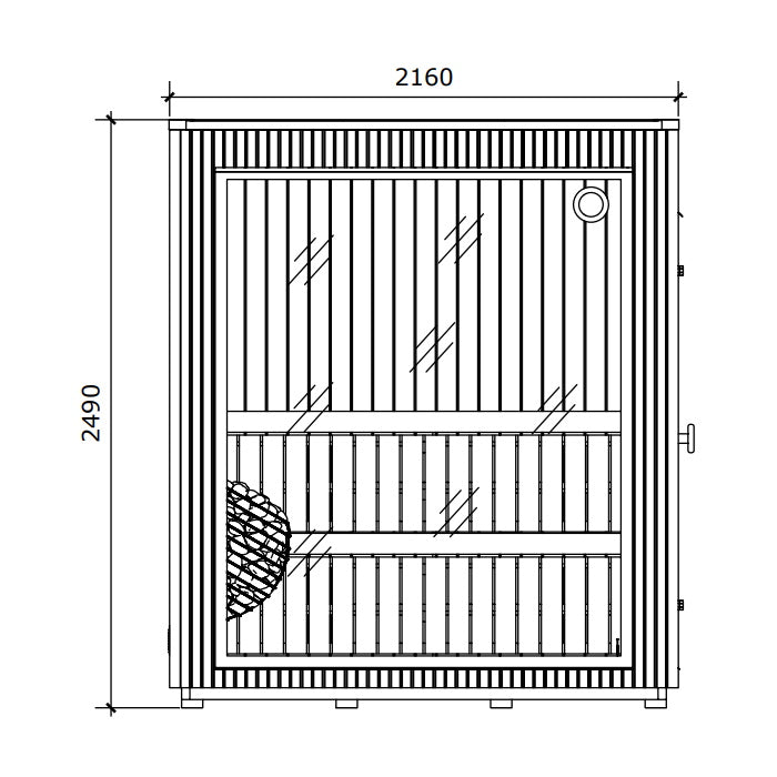 Celsium 4-Person Jonas Classic Outdoor Sauna