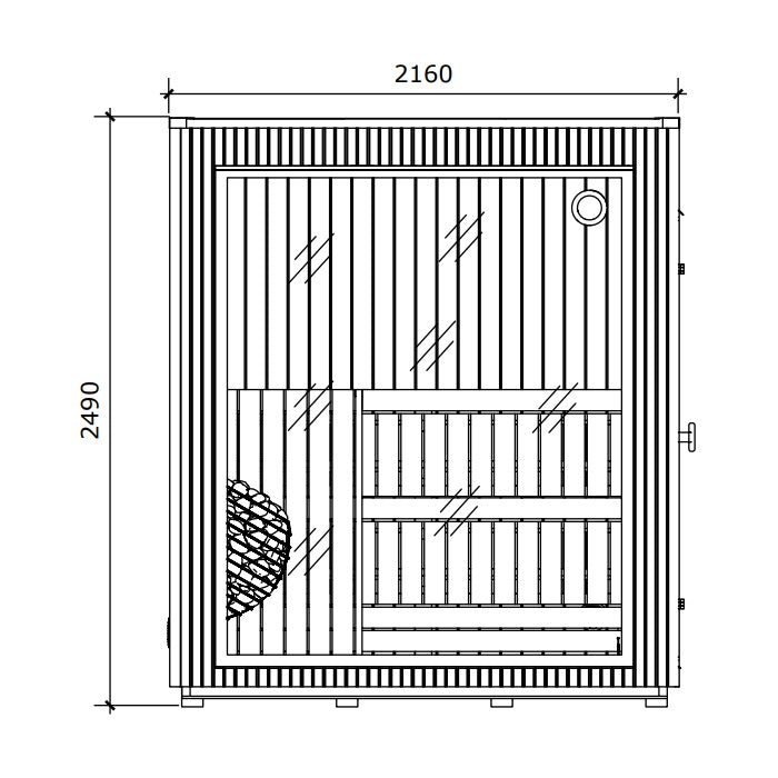 Celsium 6-Person Jonas Grand Outdoor Sauna