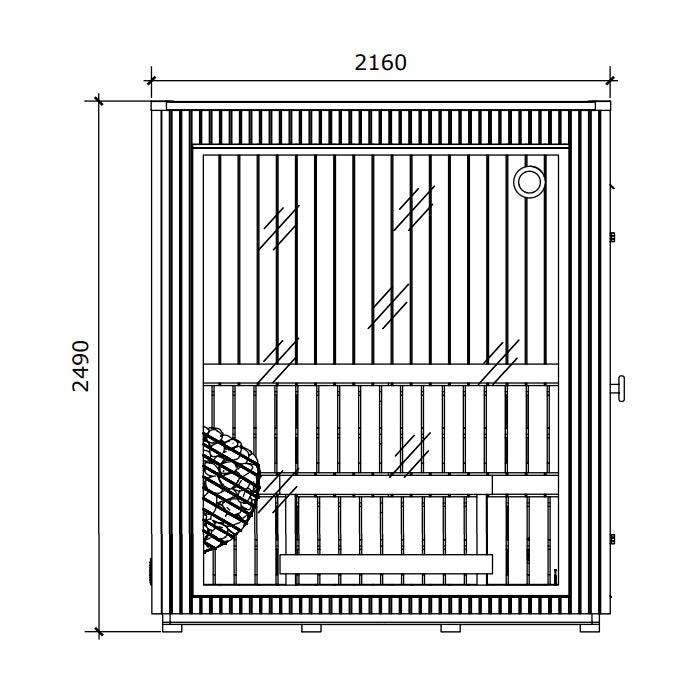 Celsium Jonas Mini Compact Outdoor Sauna