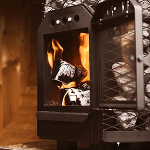 Cozy Heat O Thru-Wall Wood Burning Sauna Stove Up to 18kW 4745010348044