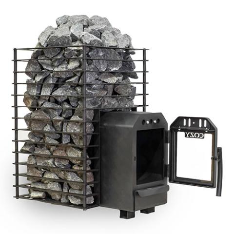 Cozy Heat Quattro Thru-Wall 12kW Wood Burning Sauna Stove 4745010348266