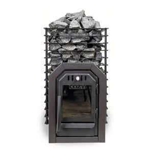 Cozy Heat Quattro Thru-Wall Wood Burning Sauna Stove Up to 18kW 4745010348266