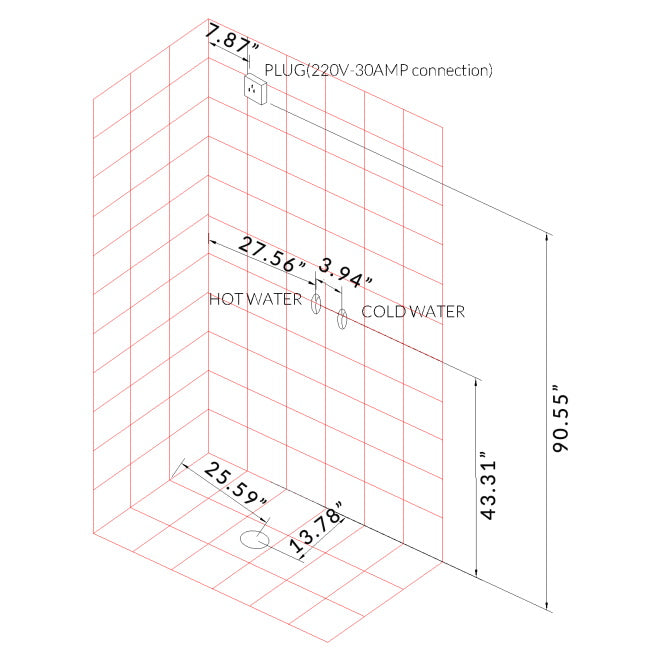 Platinum Free-Standing Steam Shower for Two | 59” x 35” x 87” DZ-956F8-Black