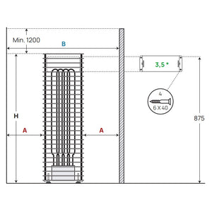 HUUM CLIFF Series 6.0kW Sauna Heater H1004022