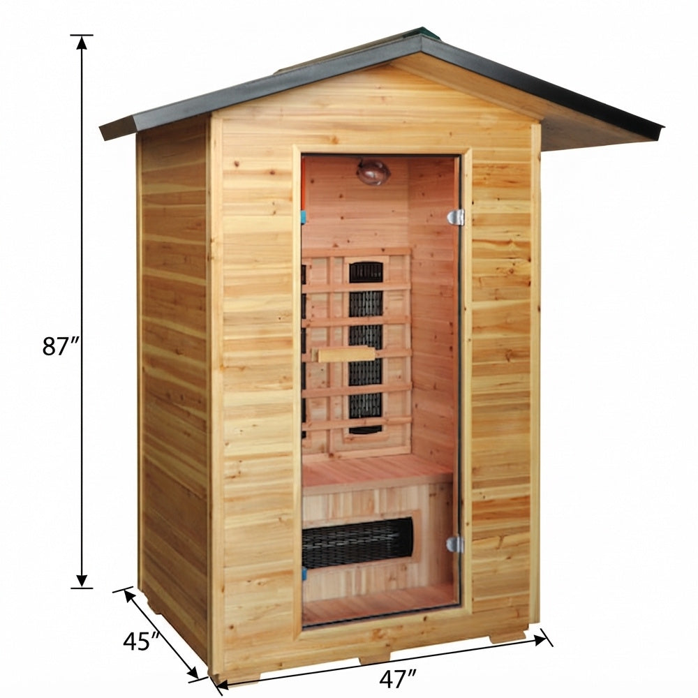 SunRay Sauna Burlington 2-Person Outdoor Infrared Sauna HL200D3