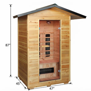 SunRay Sauna Burlington 2-Person Outdoor Infrared Sauna HL200D3