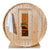 Dundalk Canadian Timber Harmony 4 Person White Cedar Sauna CTC22W - with bronze tempered glass with wooden frame and Heater inside - aluminum bands - flat floor included - solid wood benches  - Vital Hydrotherapy