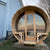 Dundalk Canadian Timber Tranquility MP Barrel Sauna with Black Asphalt Shingle Roof (Includes Trim) CTC2345MP