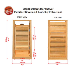 Dundalk Cloudburst Outdoor Shower - Knotty Red Cedar 552S
