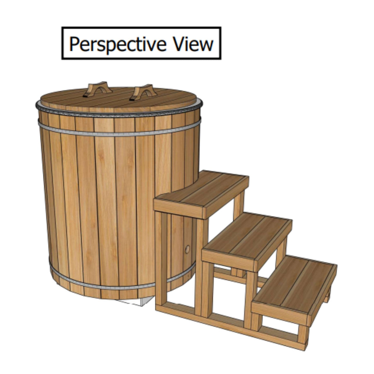 Dundalk Canadian Timber The Baltic Cold Plunge Tub CT33BP