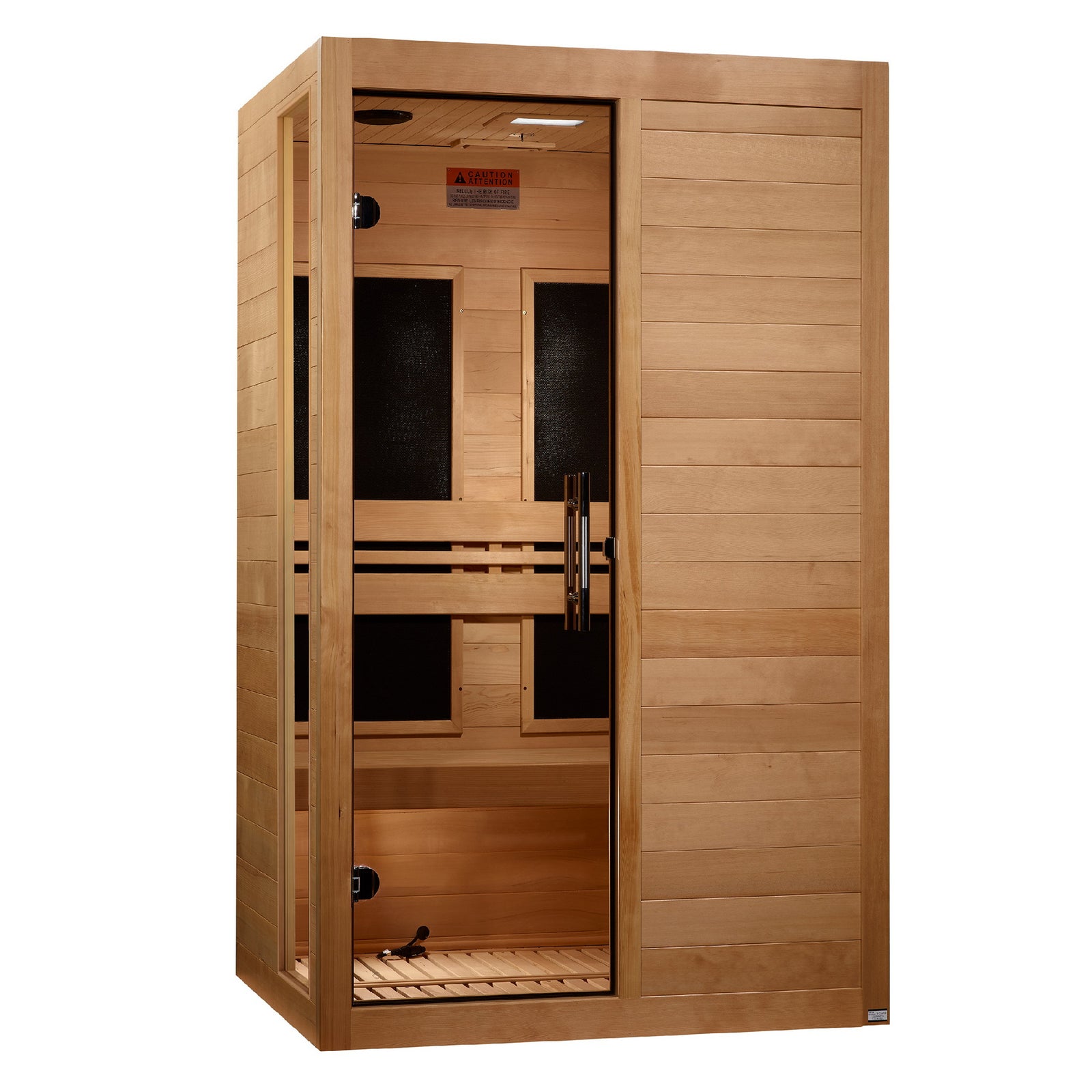 Dynamic Lucca 2-person Low EMF (Between 5-10MG) FAR Infrared Sauna (Canadian Hemlock) DYN-6215-05