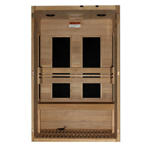 Dynamic Lucca Elite 2-person Ultra Low EMF (Between 3-5MG) FAR Infrared Sauna (Canadian Hemlock) DYN-6215-05 Elite