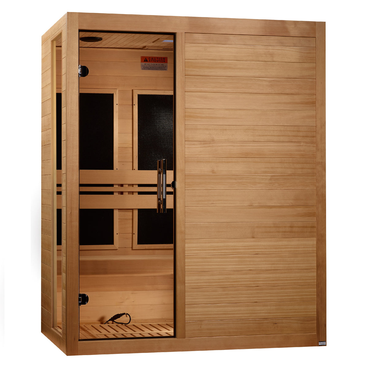 Dynamic Toscana 3-person Low EMF (Between 5-10MG) FAR Infrared Sauna (Canadian Hemlock) DYN-6315-05