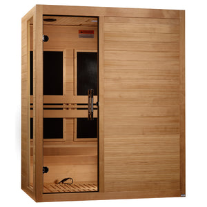 Dynamic Toscana Elite 3-person Ultra Low EMF (Between 3-5MG) FAR Infrared Sauna (Canadian Hemlock) DYN-6315-05 Elite