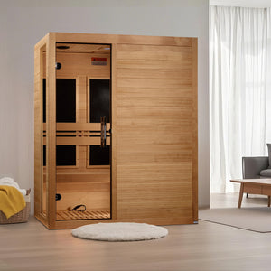 Dynamic Toscana Elite 3-person Ultra Low EMF (Between 3-5MG) FAR Infrared Sauna (Canadian Hemlock) DYN-6315-05 Elite