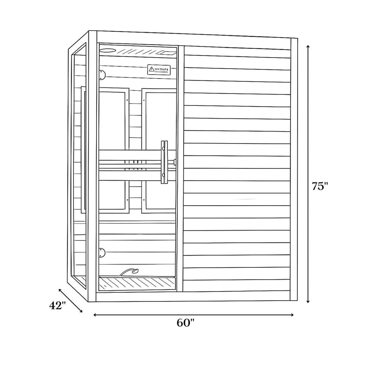 Dynamic Toscana Elite 3-person Ultra Low EMF (Between 3-5MG) FAR Infrared Sauna (Canadian Hemlock) DYN-6315-05 Elite