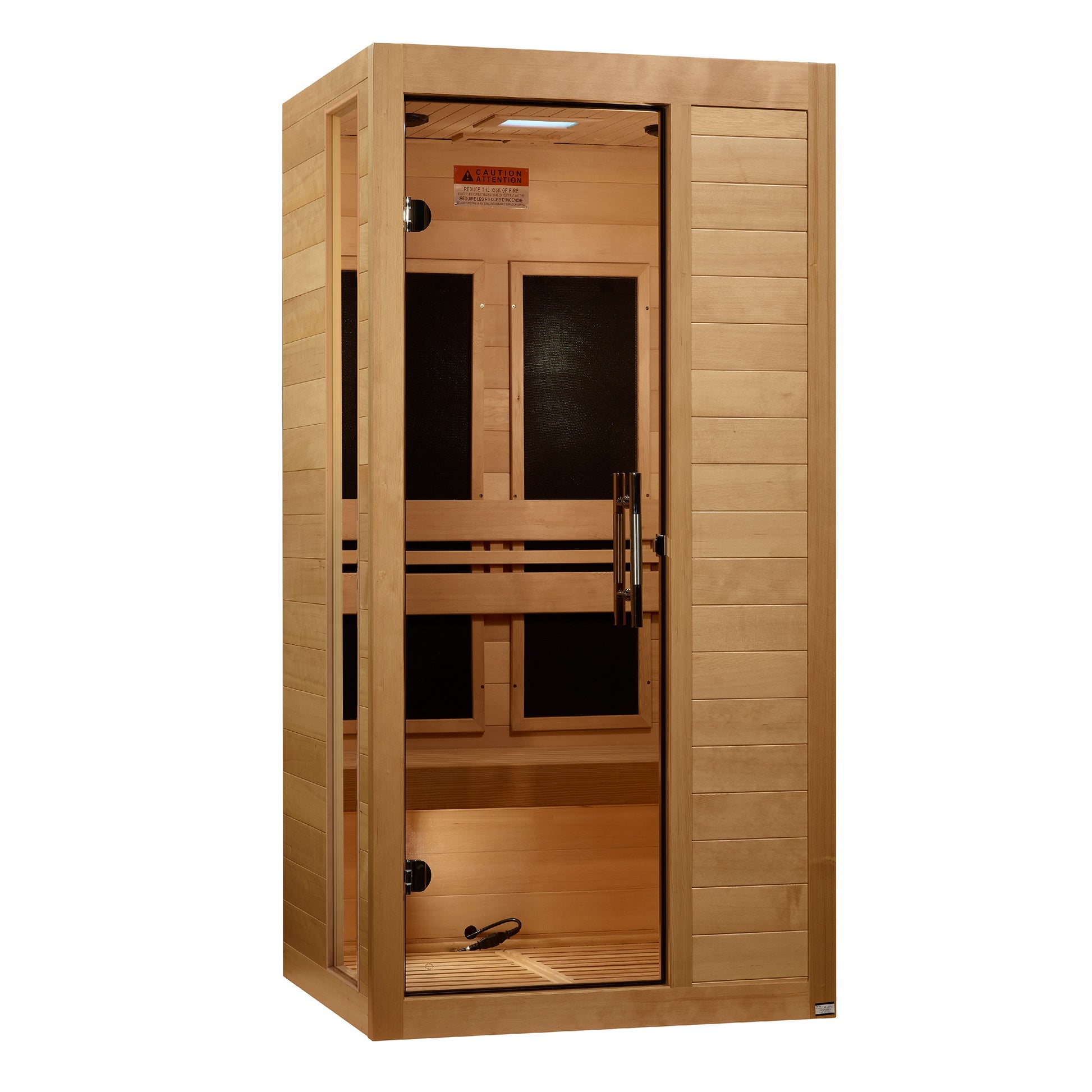 Dynamic Veneto 1-2 Person Low EMF (Between 5-10MG) Far Infrared Sauna (Canadian Hemlock) DYN-6115-05