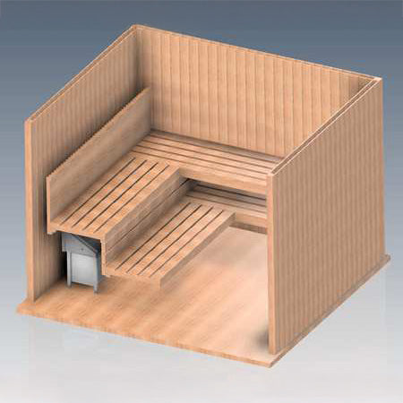 EOS Invisio Midi 240/2 Concealed Under-Bench Sauna Heater, 240V/2PH, up to 9kW