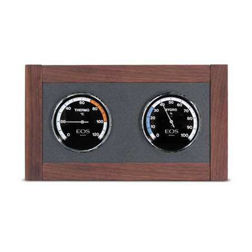 EOS Lux Climate Station Celsius Solid Wood-Framed Thermometer & Hygrometer, Celsius