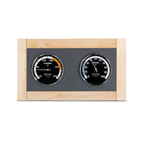EOS Lux Climate Station Fahrenheit Solid Wood-Framed Thermometer & Hygrometer, Fahrenheit