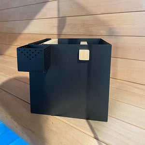 EOS Sauna Bucket Set Cubistic Sauna Bucket, Black with Thermo-Aspen Handles 14-947599