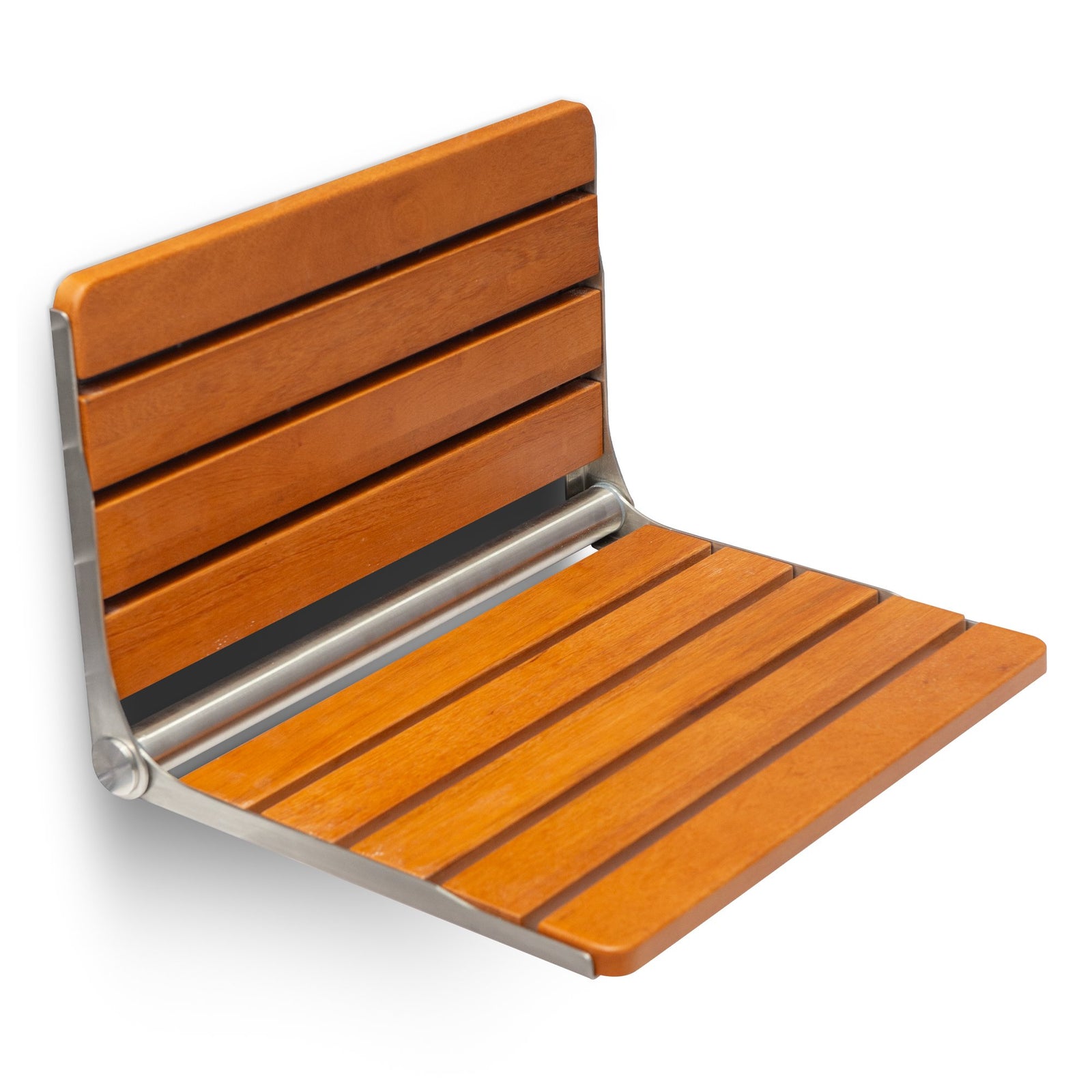 Ella's Bubbles 20.5″W x 13.4″L Folding Teak Shower Chair with Fold-Down Design TEAK-SEAT