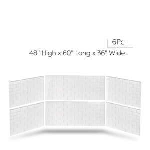 Ella's Bubbles 36"x 60"x 48" SMC 6-Piece Shower Wall Panels SW6SMC