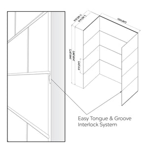 Ella's Bubbles 36"x 60"x 48" SMC 6-Piece Shower Wall Panels SW6SMC