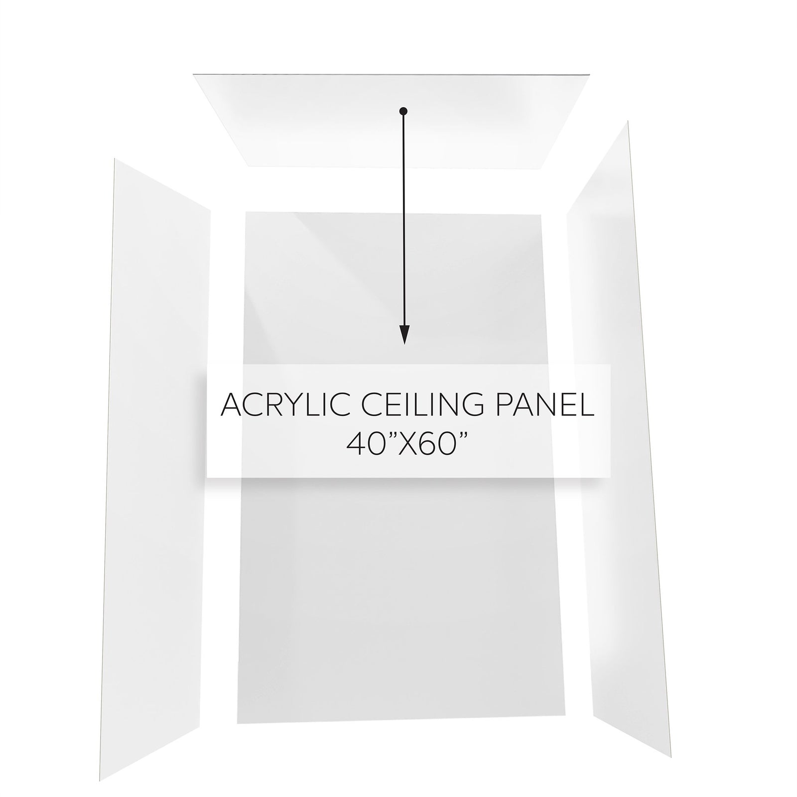 Ella's Bubbles 40″ x 60″ Solid White Glossy Acrylic Ceiling Panel SC-6040-WG