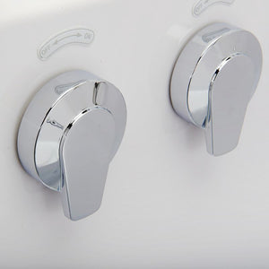 Ella's Bubbles Big4Two 36"x80" Hydro + Air Massage with Independent Foot Massage Acrylic Two Seat Walk-In-Bathtub with Two Ella 2pc Faucets TO2SA3680