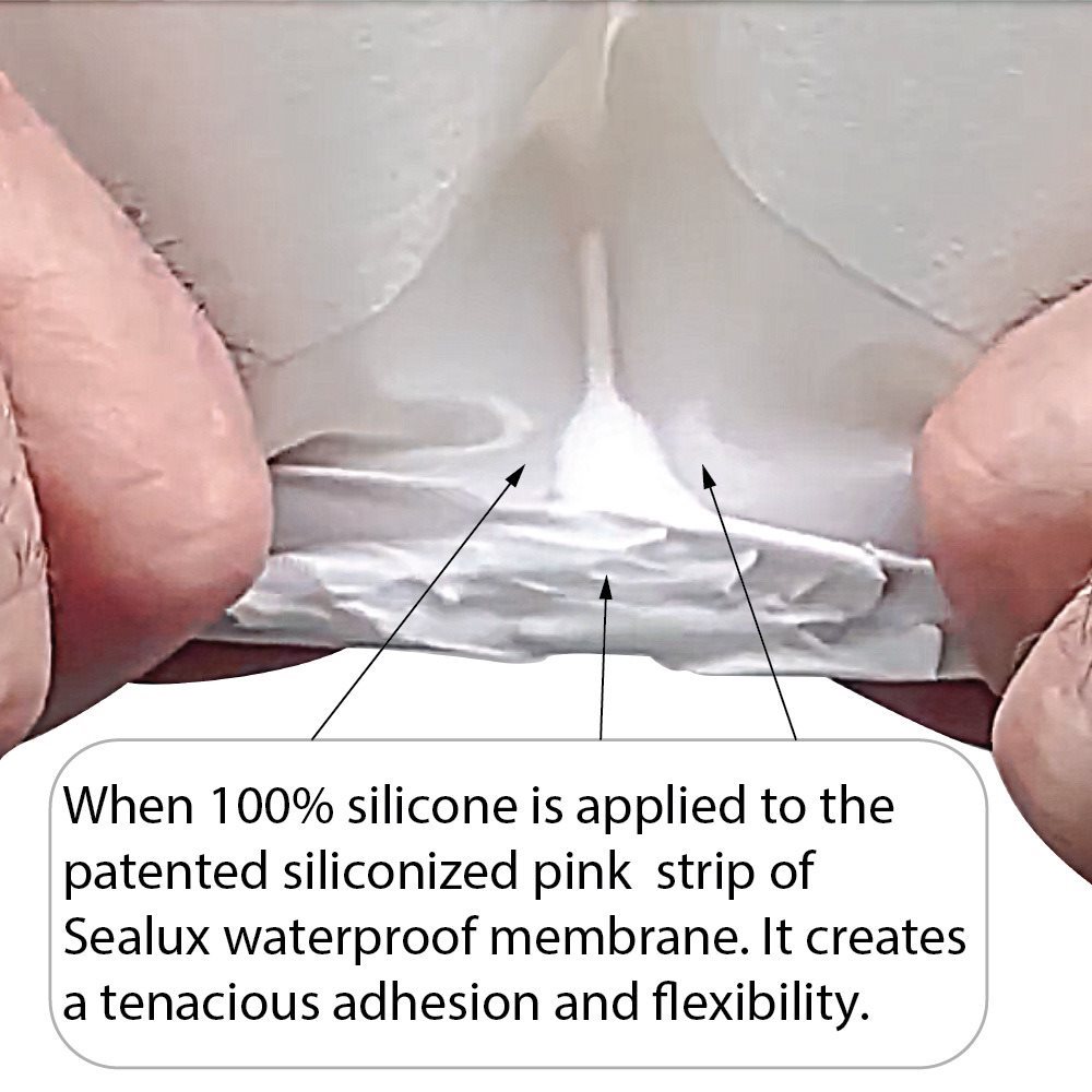 Ella's Bubbles Flexible Glue Up Tile Flange for Walk-in Tubs, Shower Bases and Bathtubs Without Flange