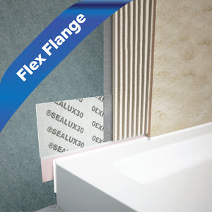 Ella's Bubbles Flexible Glue Up Tile Flange for Walk-in Tubs, Shower Bases and Bathtubs Without Flange