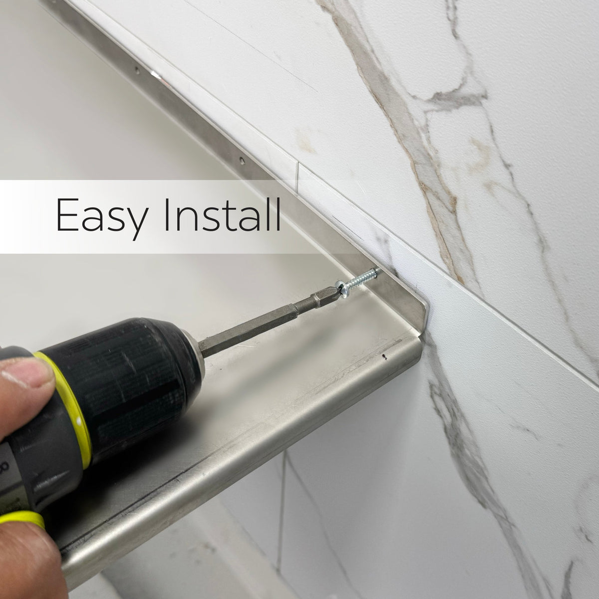 Ella's Bubbles Heavy‑Duty Oversized Bariatric Rectangular Corner Shower Seat with Stainless Steel Frame RECT-SEAT