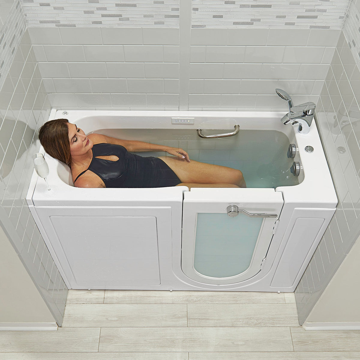Ella's Bubbles Lounger 27"x60" Acrylic Walk-In Bathtub with 2 Piece Fast Fill Faucet OA2660