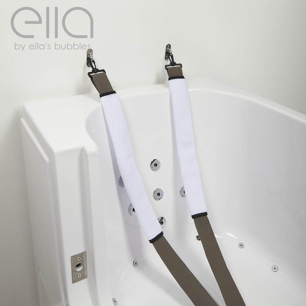 Ella's Bubbles Mount & Clip Seat Belt for Walk‑In Tub Stability or Molded Shower Seat