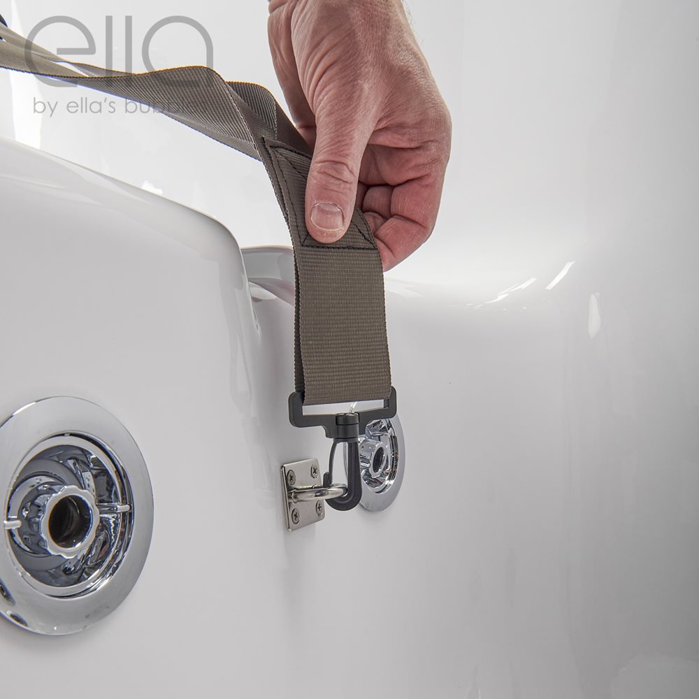 Ella's Bubbles Mount & Clip Seat Belt for Walk‑In Tub Stability or Molded Shower Seat