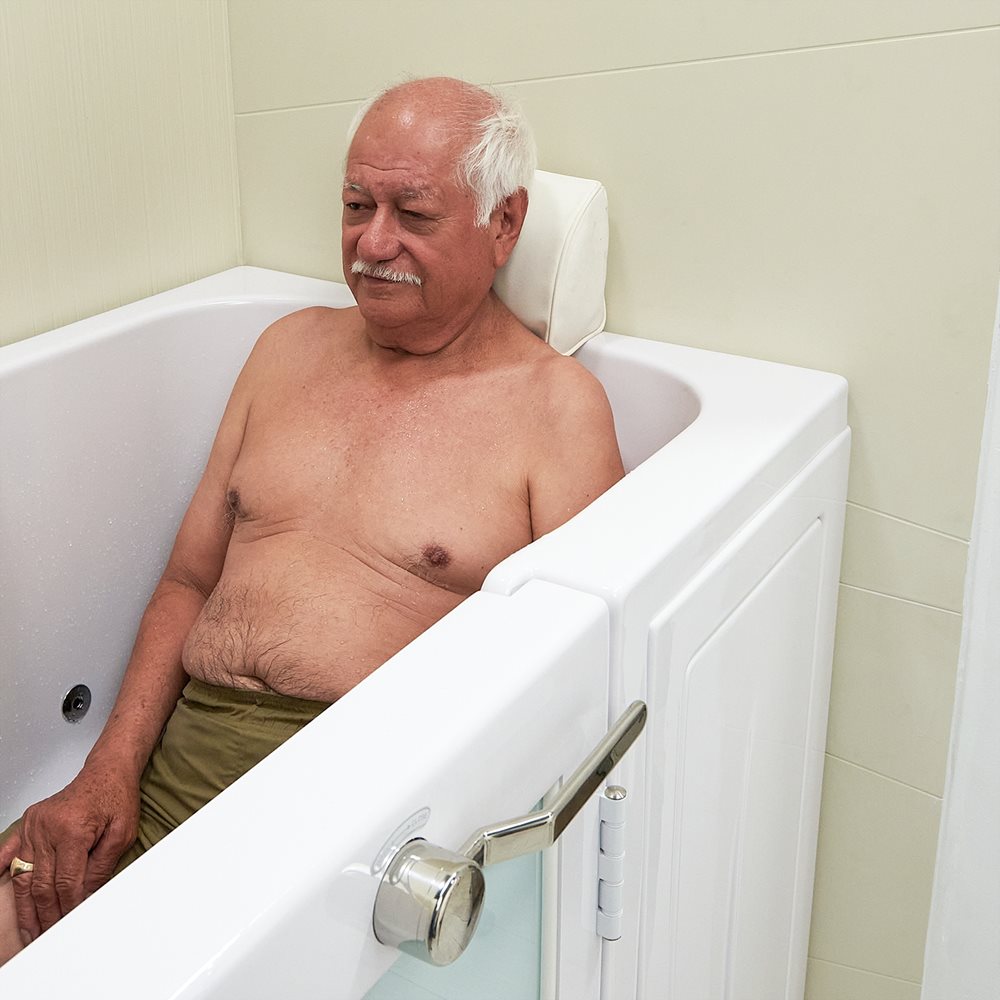 Ella's Bubbles Small 10″ x 7.5″ Head Pillow with 2-Suction-Cups for Walk-In Bathtubs EHEADRESTSM