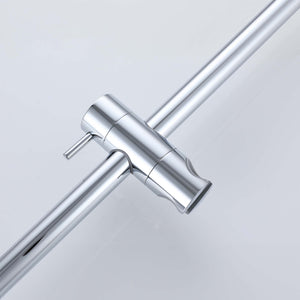 Ella's Bubbles Waterfall Bathtub Faucet Wall Mount with 24″ Slider and Hand Held Shower WMF