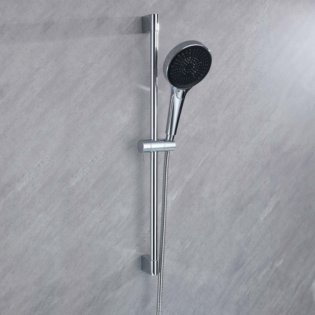 Ella's Bubbles Waterfall Bathtub Faucet Wall Mount with 24″ Slider and Hand Held Shower WMF