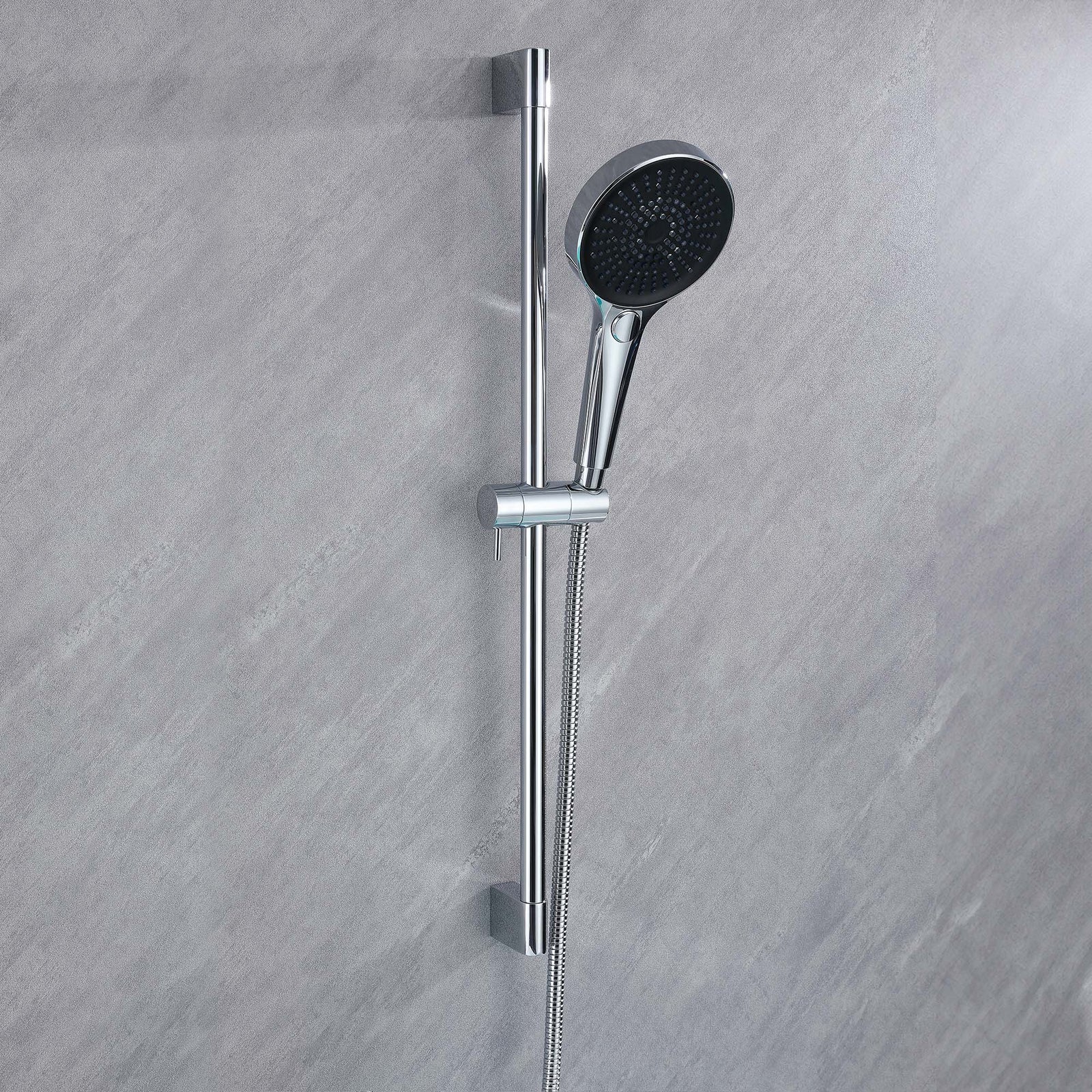 Ella's Bubbles Waterfall Bathtub Faucet Wall Mount with 24″ Slider and Hand Held Shower WMF