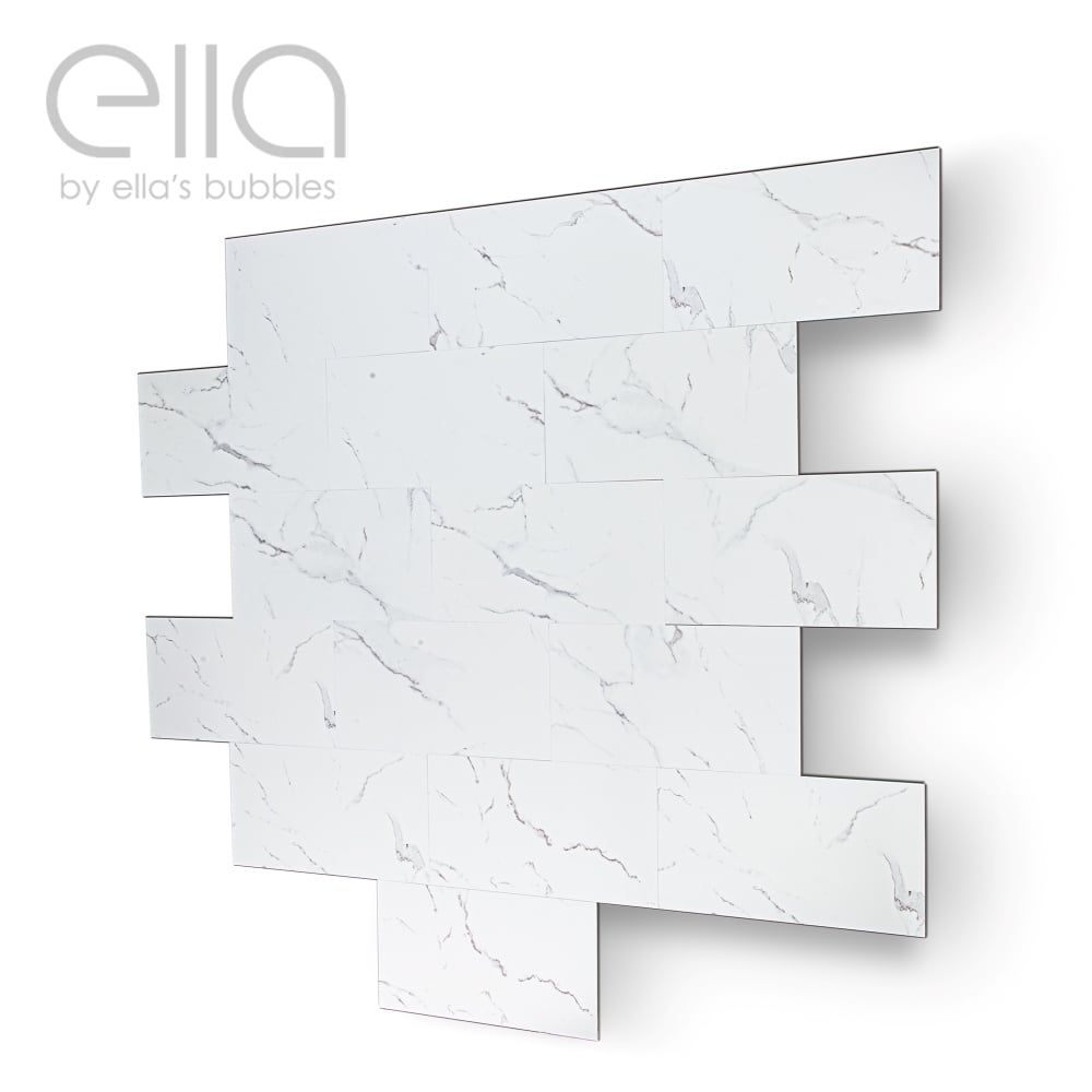 Ella's Bubbles “12″ × 24″ Grout‑Free T&G Shower Wall Tile TGSW