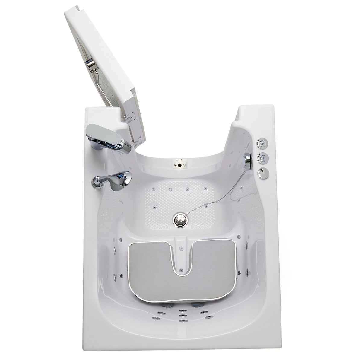 Ella's Bubbles 20 ½″ W × 13″ L × 3 ½″ H Jet‑Cutout Seat Riser Pillow for Walk‑In Tubs SeatRiser‑3U